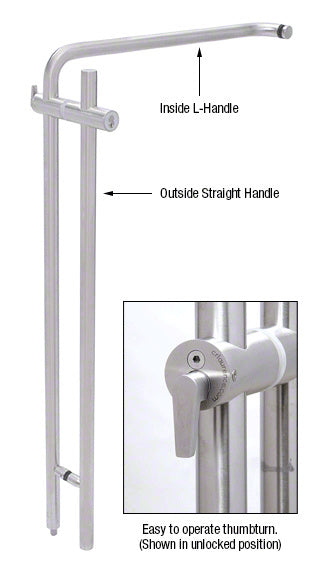 CRL LLPA Series Locking Ladder Pull - Straight Exterior