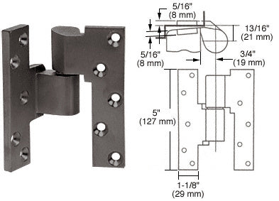 Rixson® Left Hand 3/4" Offset Intermediate Pivot