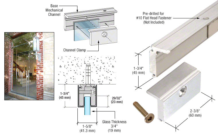 CRL 10' Mechanical Glazing Channel for 3/4"