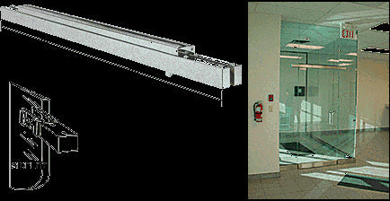 CRL Narrow Floating Header with Surface Mounted Top Pivots