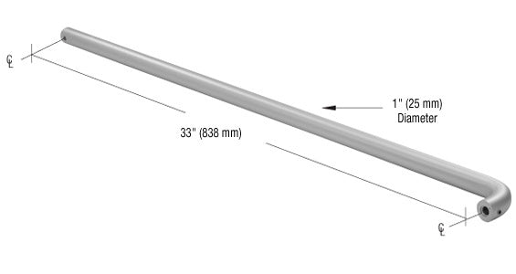 CRL Astral Push Bar for 36" Off-Set Hung Door