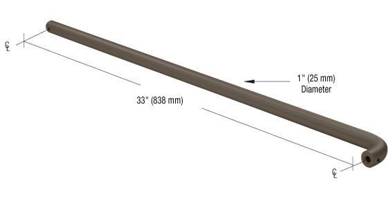 CRL Astral Push Bar for 36" Off-Set Hung Door