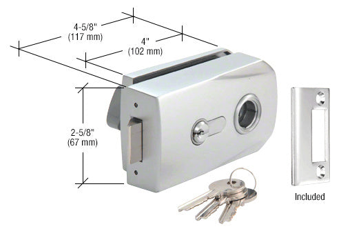 CRL Glass Mount Lever Lock for Metal Frame Doors