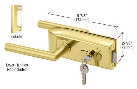CRL Glass Mounted Latch with Lock and Thumbturn