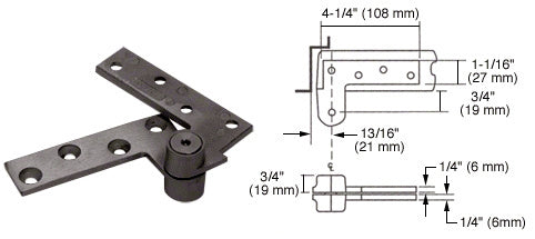 Rixson® 3/4" Offset Top Pivot