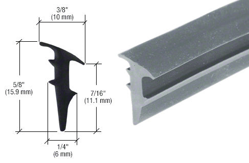 CRL Gray 1/2" Roll-In Glazing Gasket - 100' Roll