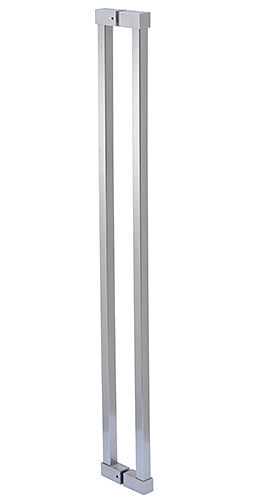 CRL Cut To Size Glass Mounted Square Ladder Style Pull Handle with Square Mounting Posts