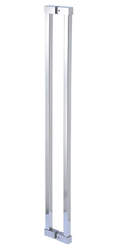 CRL Cut To Size Glass Mounted Square Ladder Style Pull Handle with Square Mounting Posts