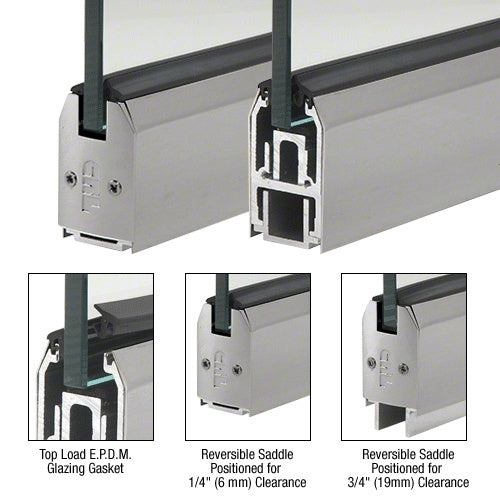 CRL Powder Coat 2-5/16" Low Profile Tapered Sidelite Rail with Saddle Additional Image - 1