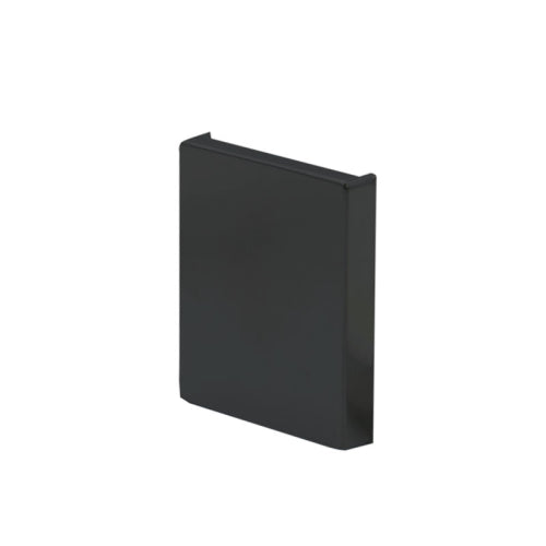 FHC 2-Part Channel Cover End Cap For Glass Thickness 5/16"- 3/8" - Matte Black