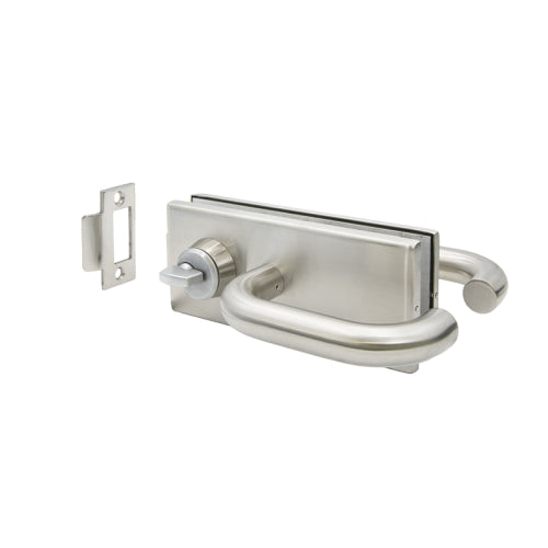 FHC NPF Glass Mounted Lever Latch With Lock/Thumbturn And Tubular Handles