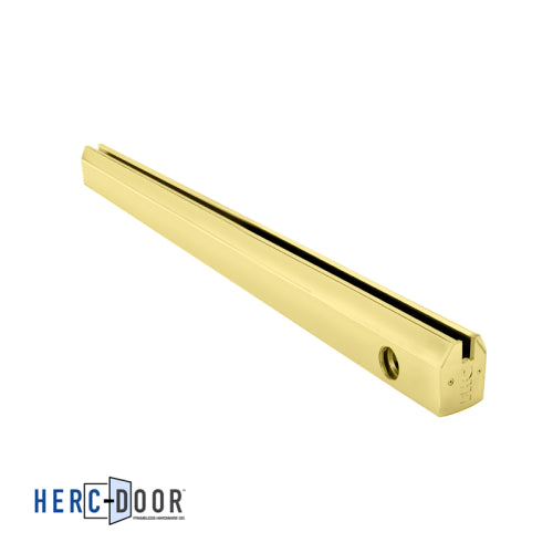 FHC 2-1/2" Low Profile Tapered Door Rail With Lock For 3/8" Glass - 35-3/4" Length