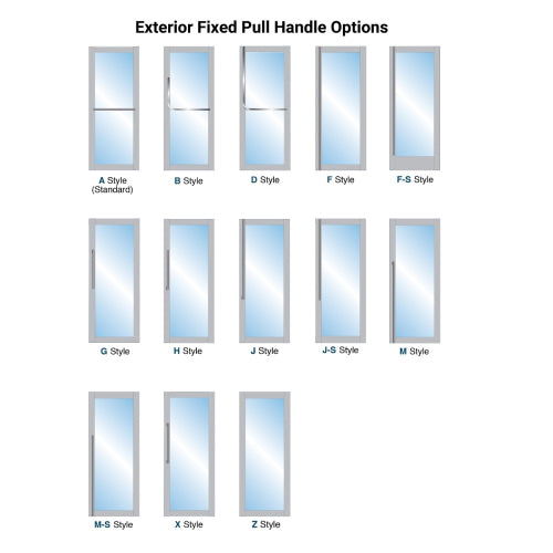 FHC Bottom Latching Panic Exit Device F Exterior Full Height Pull Handle RHR Bottom Rail Mount - Brushed Stainless